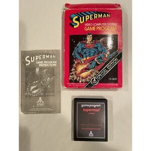 Atari 2600 Superman Special Edition Game Complete In Box CIB Tested And Working